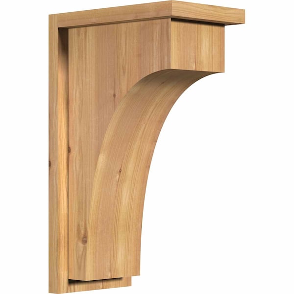 Ekena Millwork Huntington Smooth Corbel w/Backplate, Western Red Cedar, 7 1/2"W x 12"D x 20"H COR08X12X20HUN01SWR - main